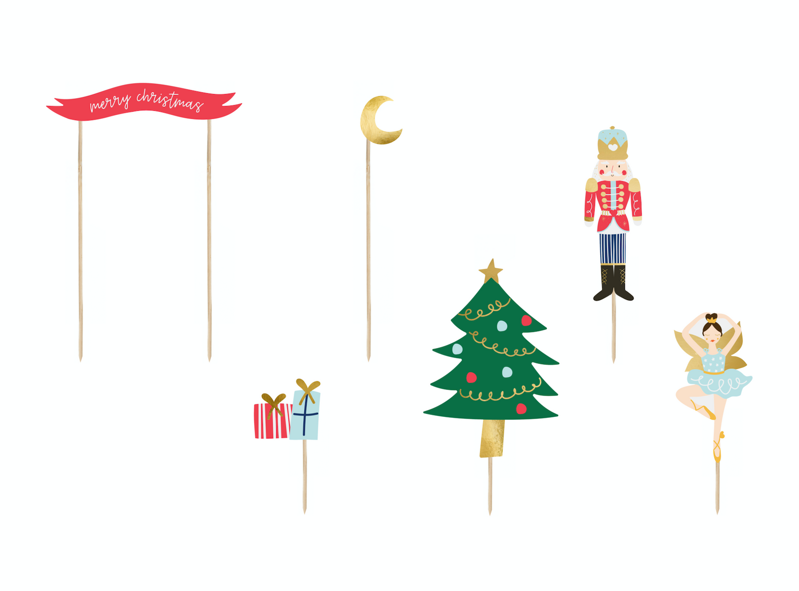 Nutcracker Cake Toppers (Set of 6)