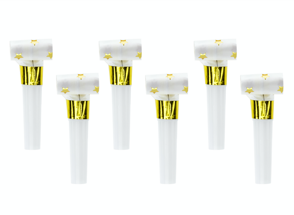 Gold Star Party Blowers 