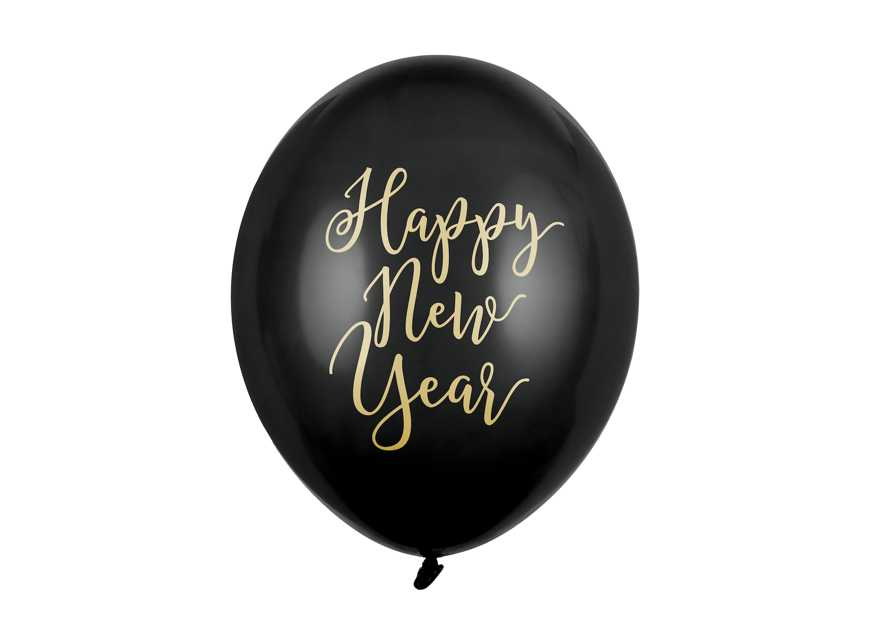 Pastel Black 'Happy New Year' Balloons
