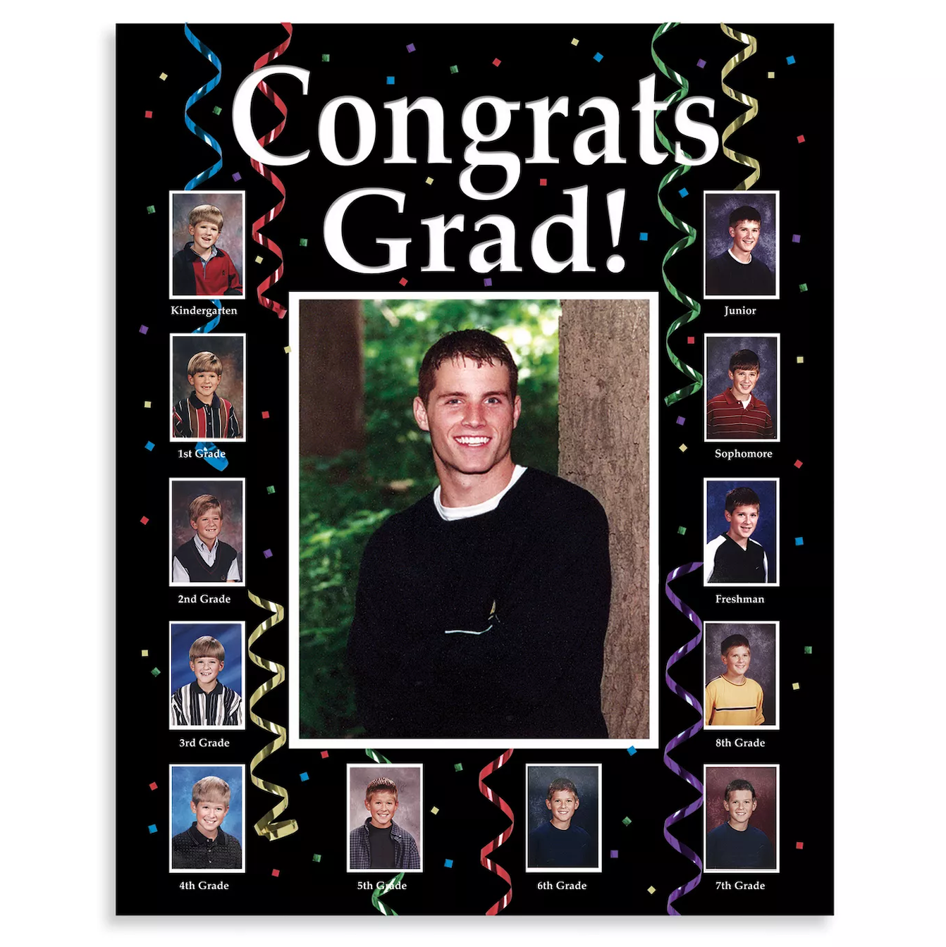 Grad Through the Years Personalized Photo Frame 