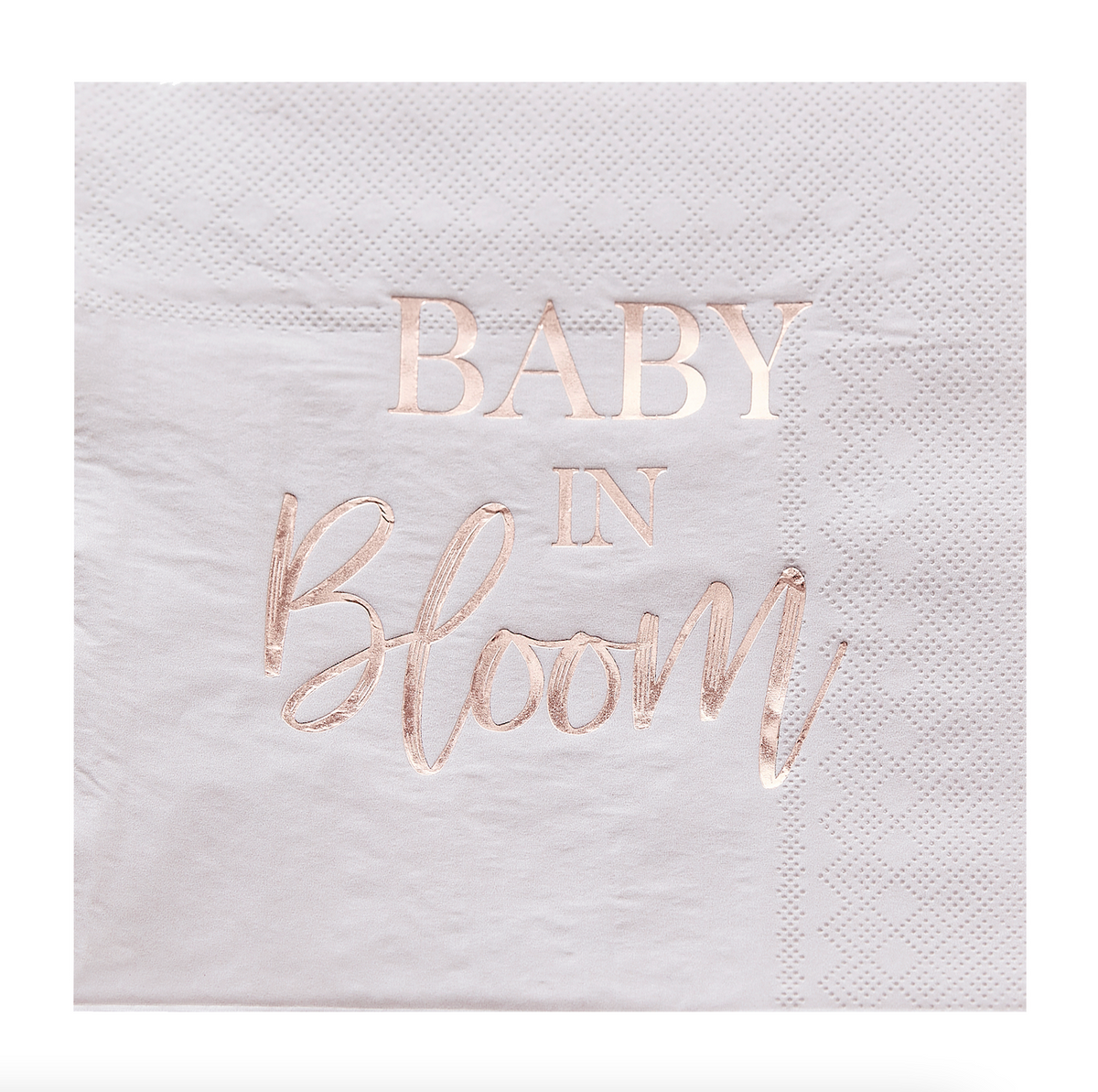 Rose Gold And Blush Baby Shower Napkins