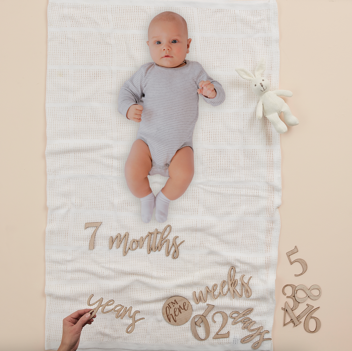 Wooden Pregnancy &amp; Baby Milestone Signs