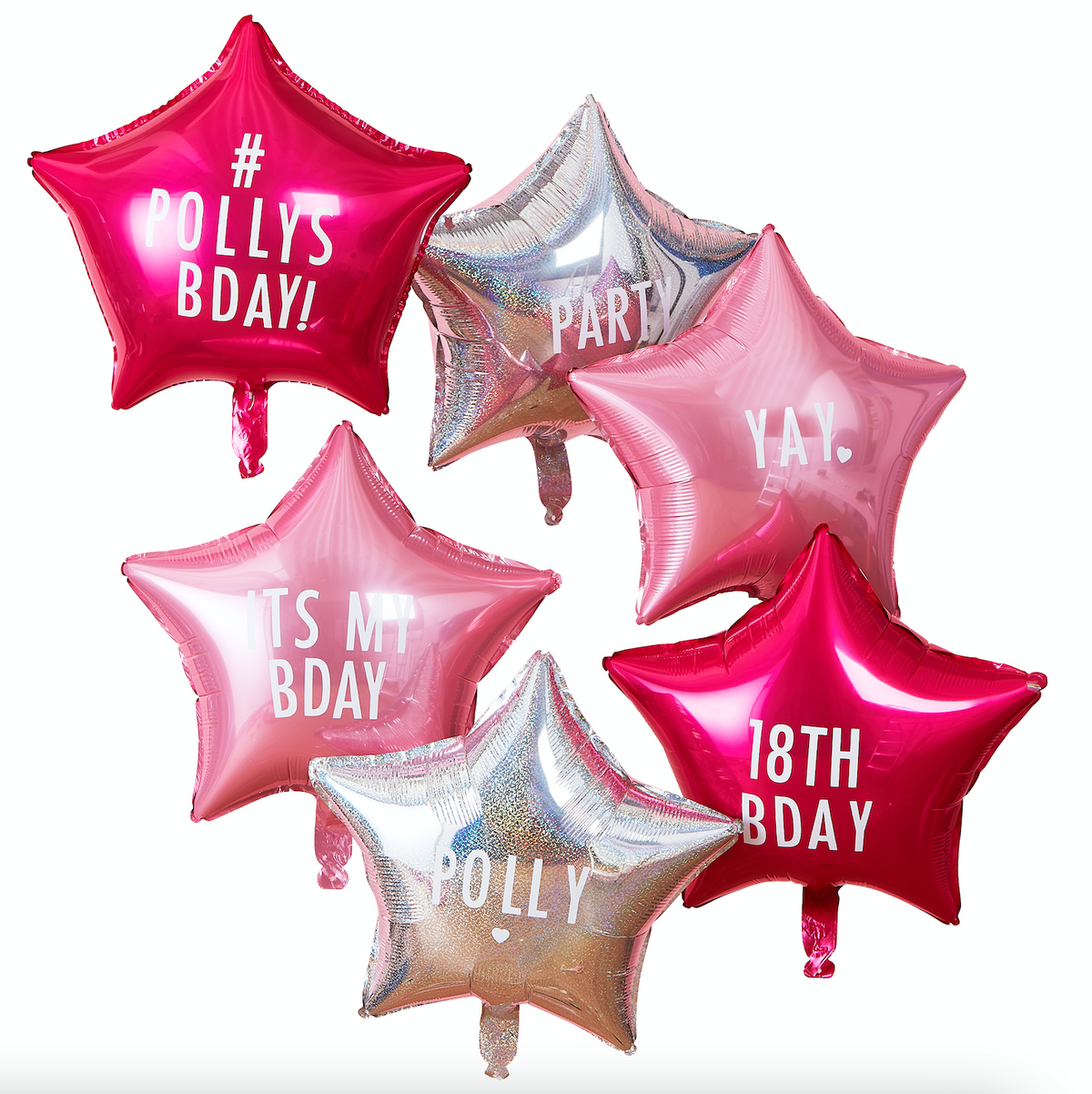 Personalisable Star Party Balloons with Stickers