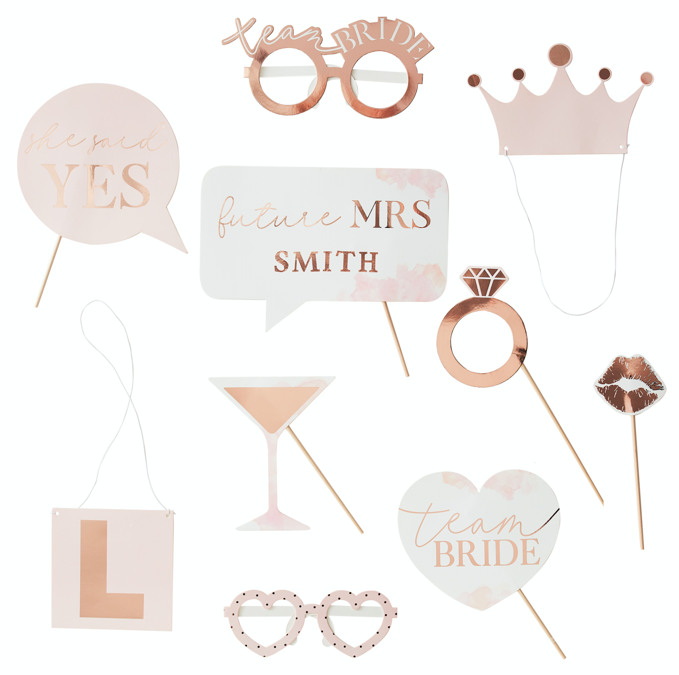 Customisable Photobooth Hen Party Props