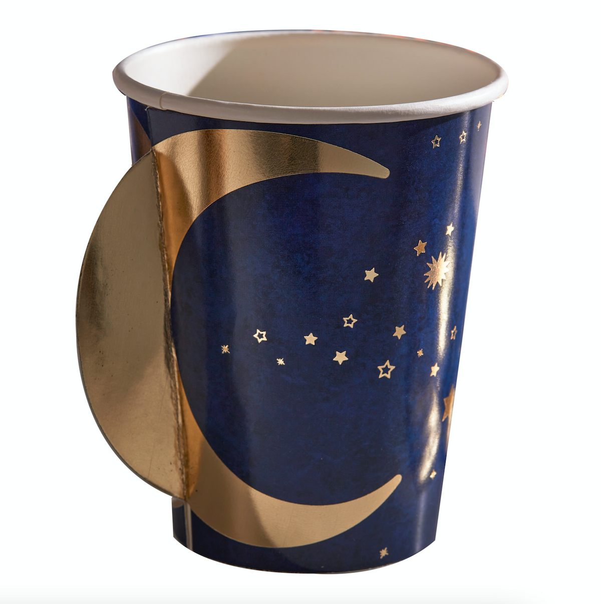 Navy &amp; Gold Pop Out Moon Eid Paper Cups