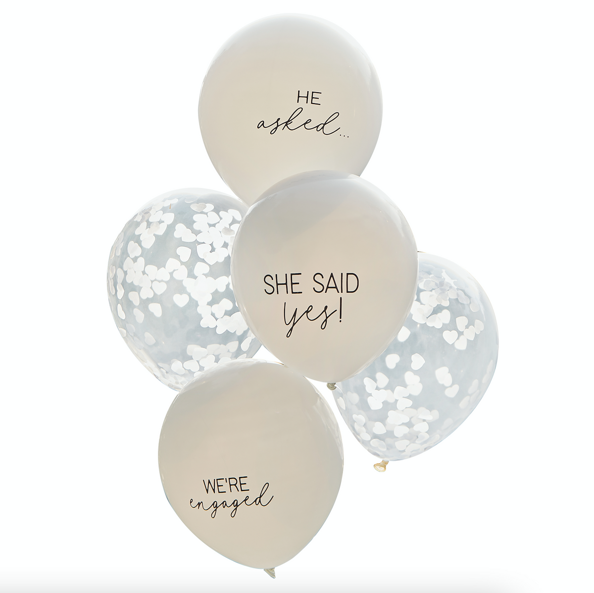 She Said Yes Confetti Engagement Balloon Bundle