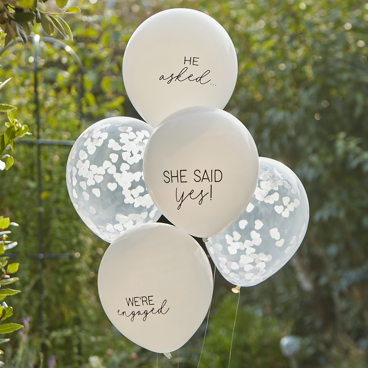 She Said Yes Confetti Engagement Balloon Bundle