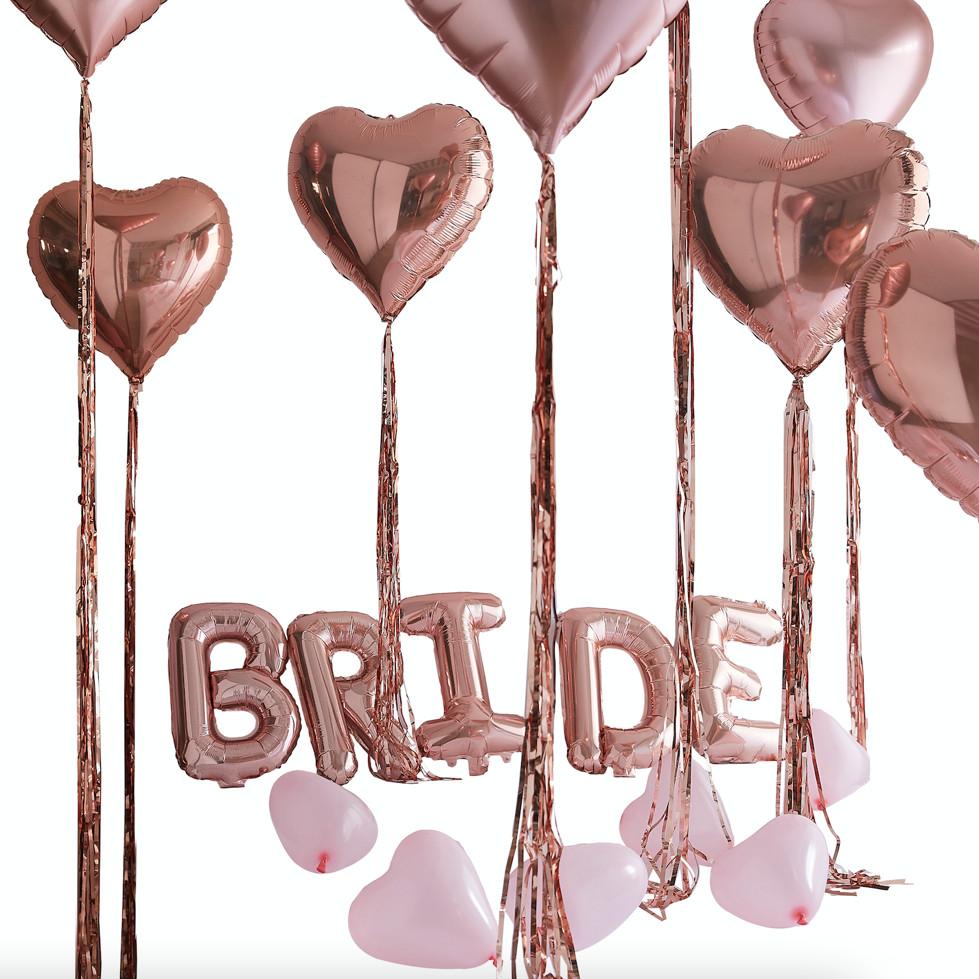 Rose Gold Bride & Heart Balloons Room Decoration Kit - Haflaty Store