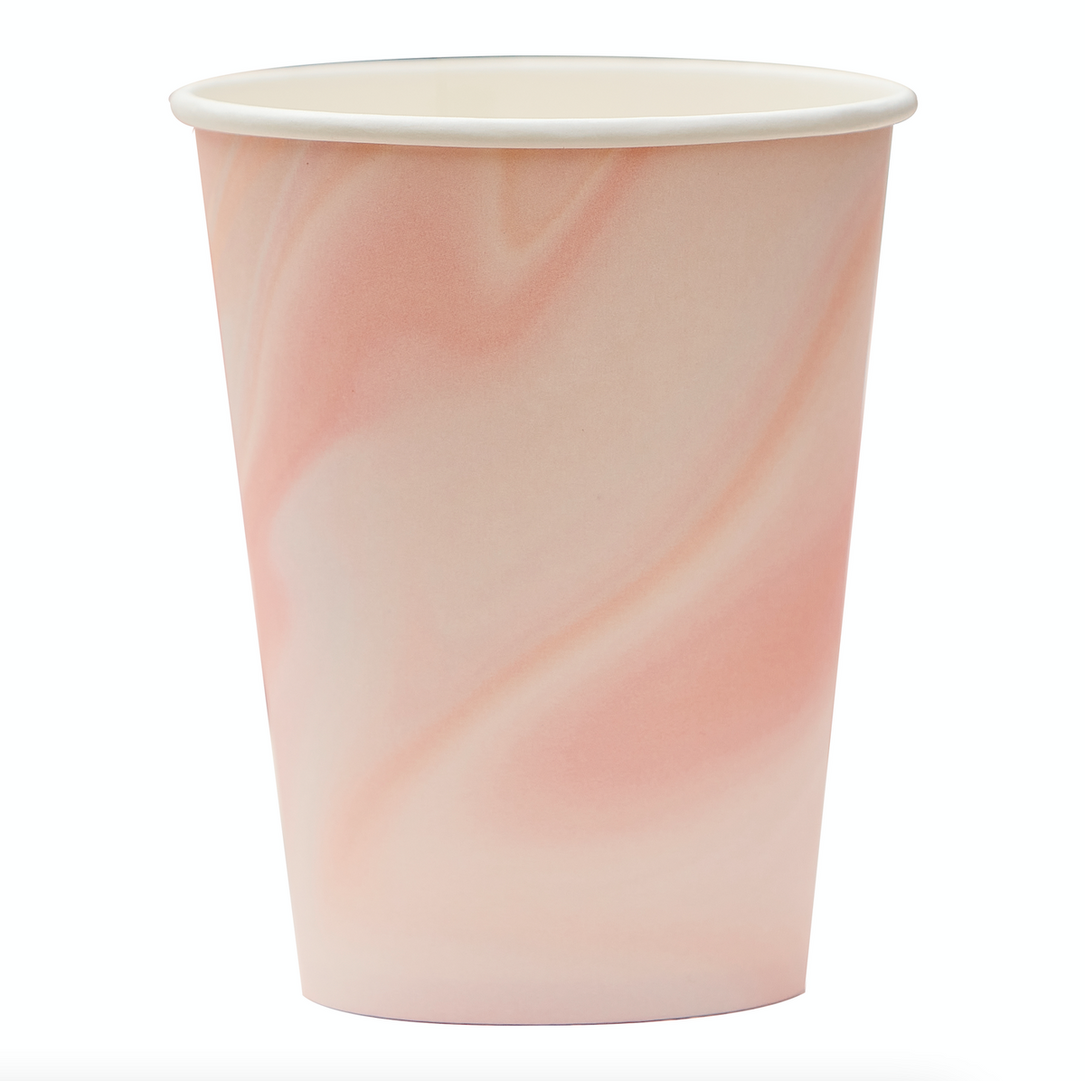 Pink Marble Print Paper Cups