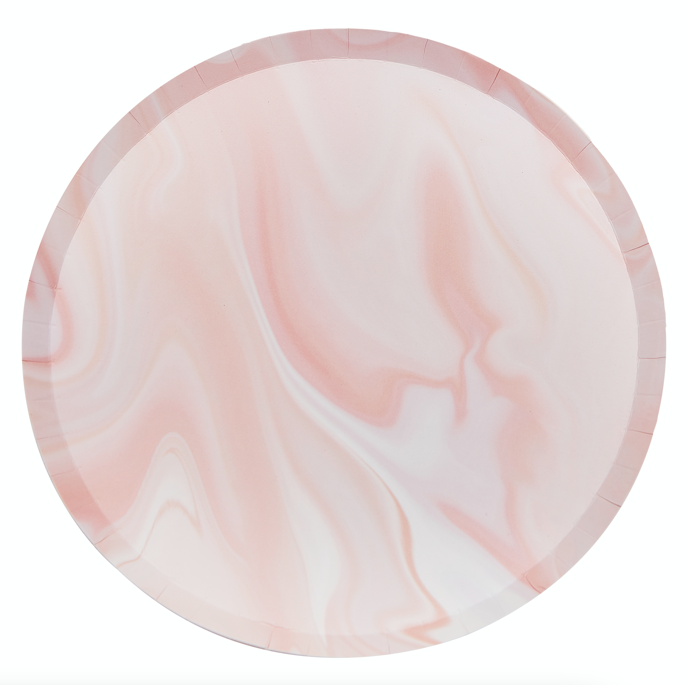Pink Marble Print Paper Plates