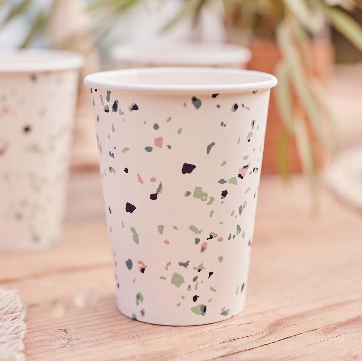 Terrazzo Print Paper Cups