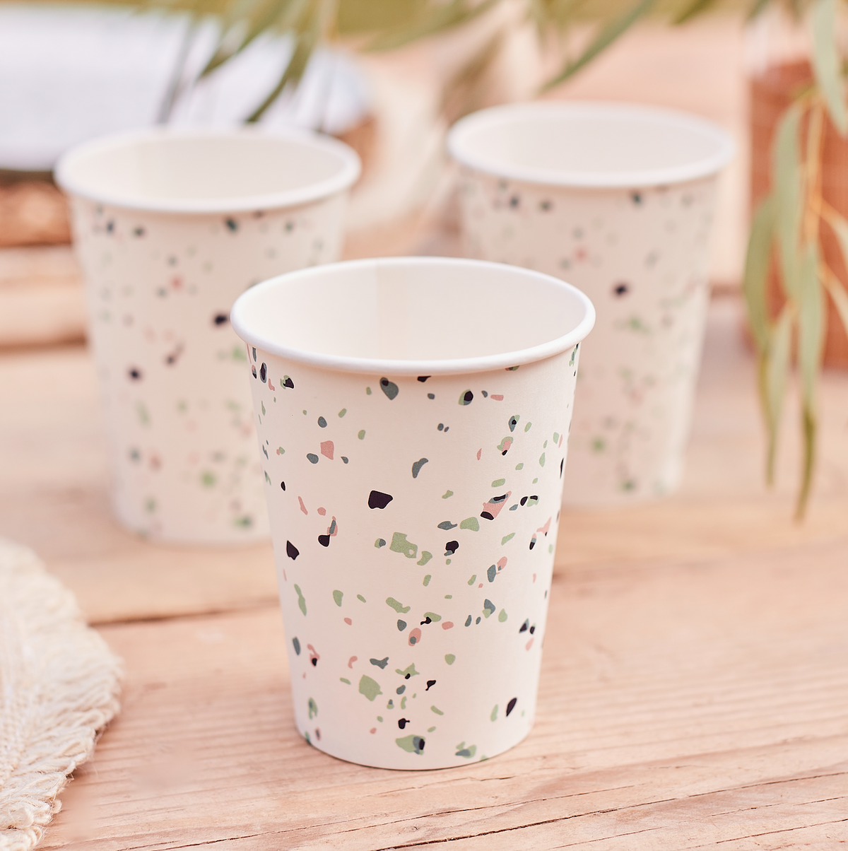 Terrazzo Print Paper Cups