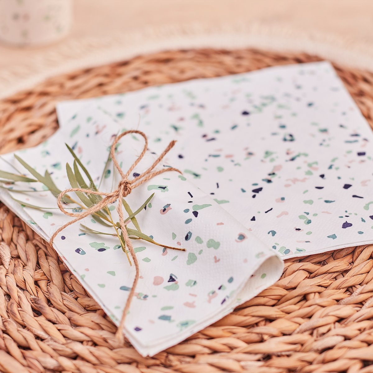 Terrazzo Print Paper Napkins