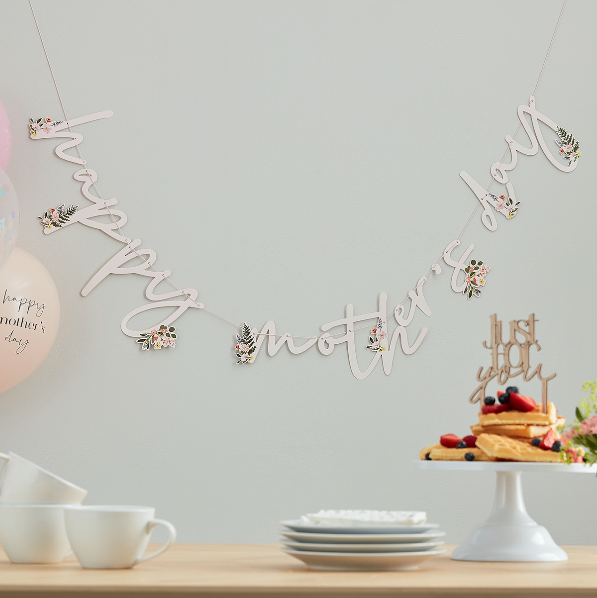 Floral Happy Mother&#39;s Day Bunting