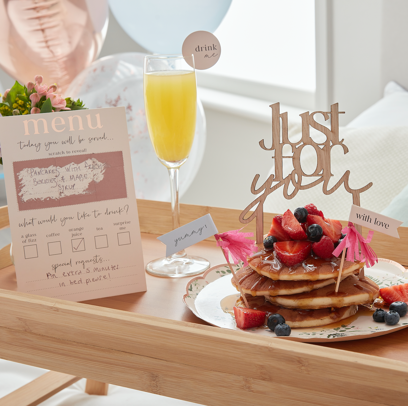 Customisable Breakfast in Bed Set