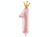 Number 1 Pink With Crown Foil Balloon