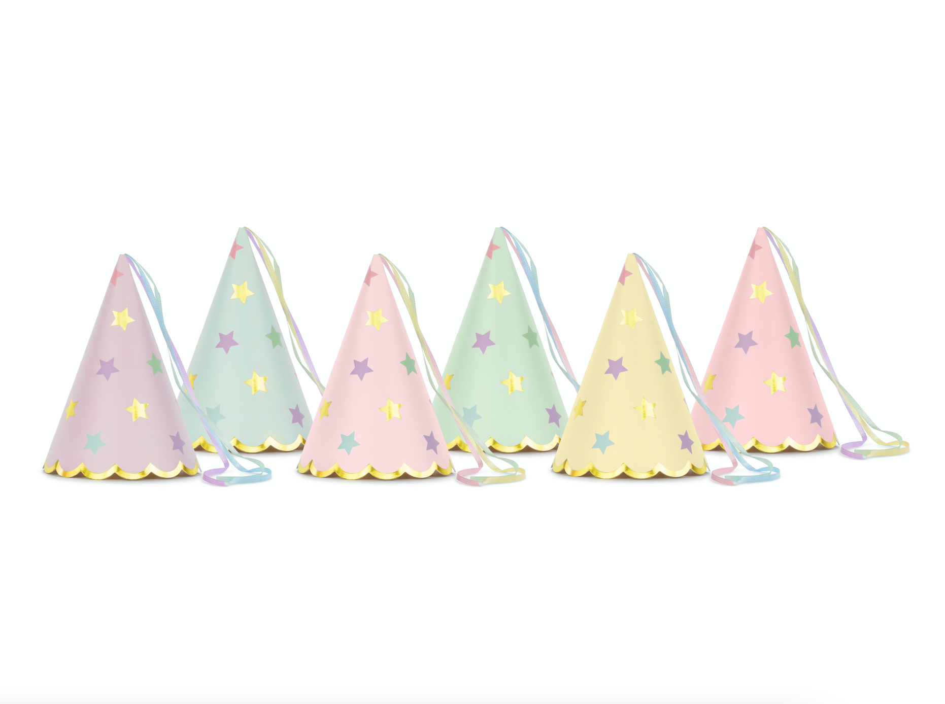 Pastel Stars Party Hats