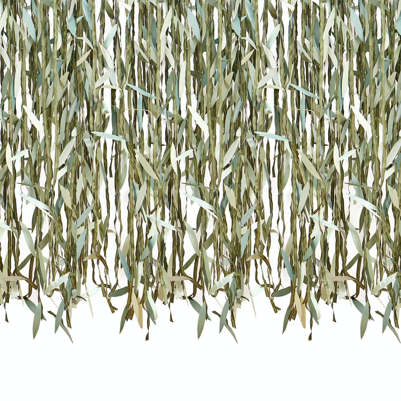 Botanical Leaf Ribbon Backdrop
