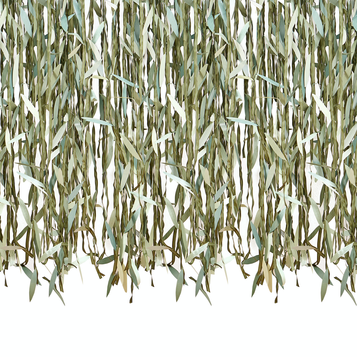 Botanical Leaf Ribbon Backdrop