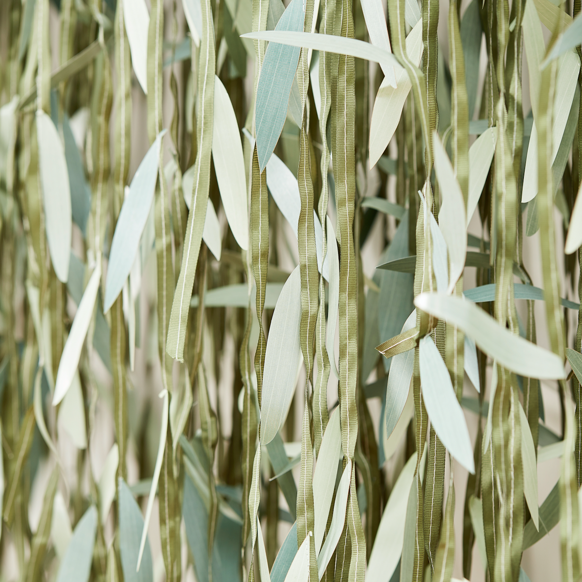 Botanical Leaf Ribbon Backdrop