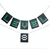 Customizable Age Black and Green Level Up Bunting
