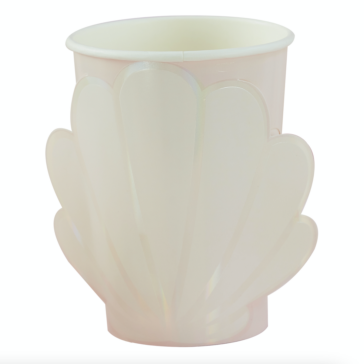 Iridescent and Pink Mermaid Shell Paper Cups