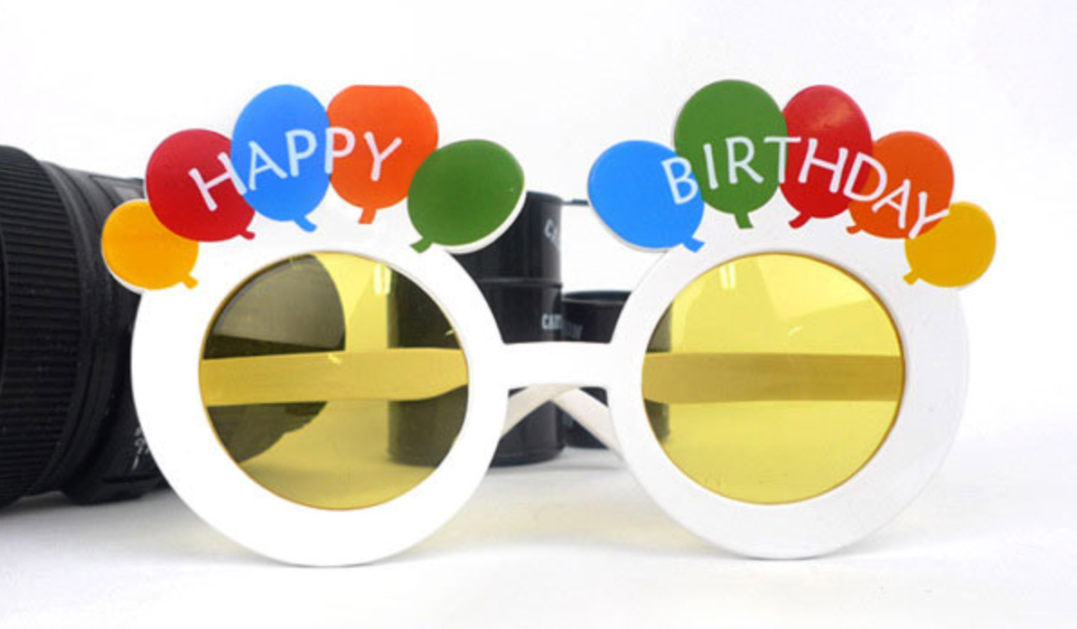 Happy Birthday Balloon Glasses