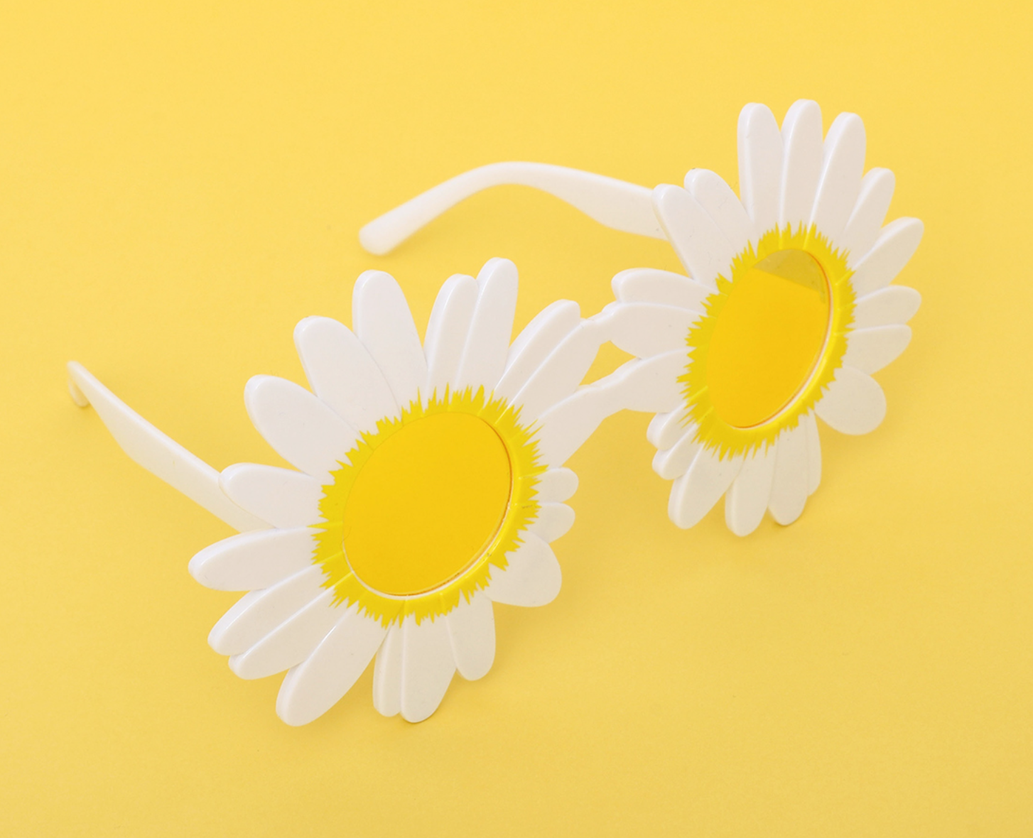 White Daisy Flower Glasses