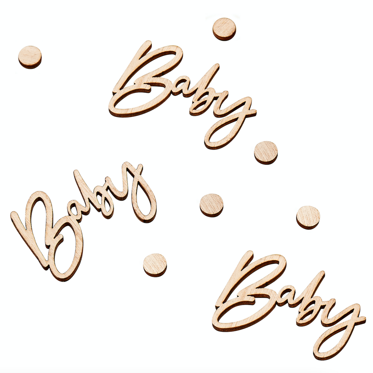 Wooden Baby Shower Confetti