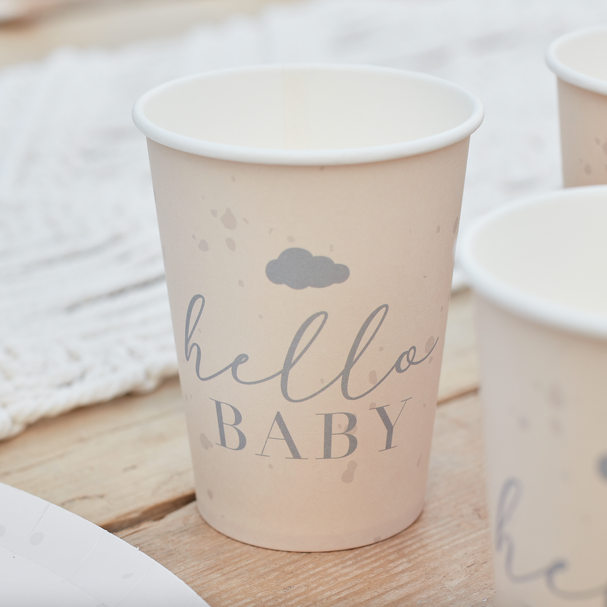 Hello Baby Neutral Baby Shower Cups