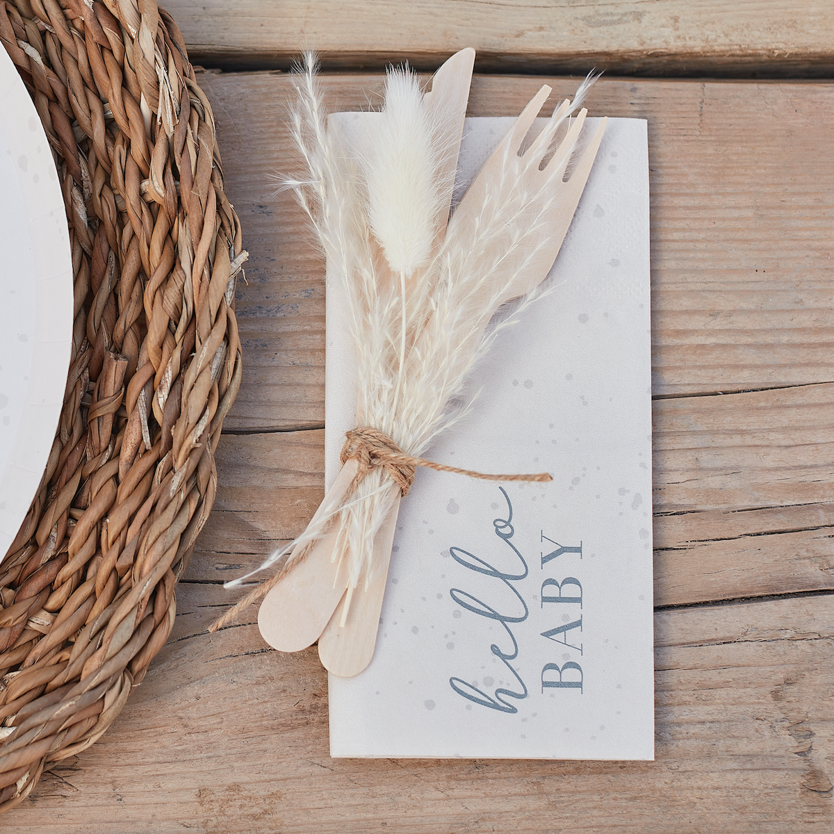 Hello Baby Neutral Baby Shower Napkins