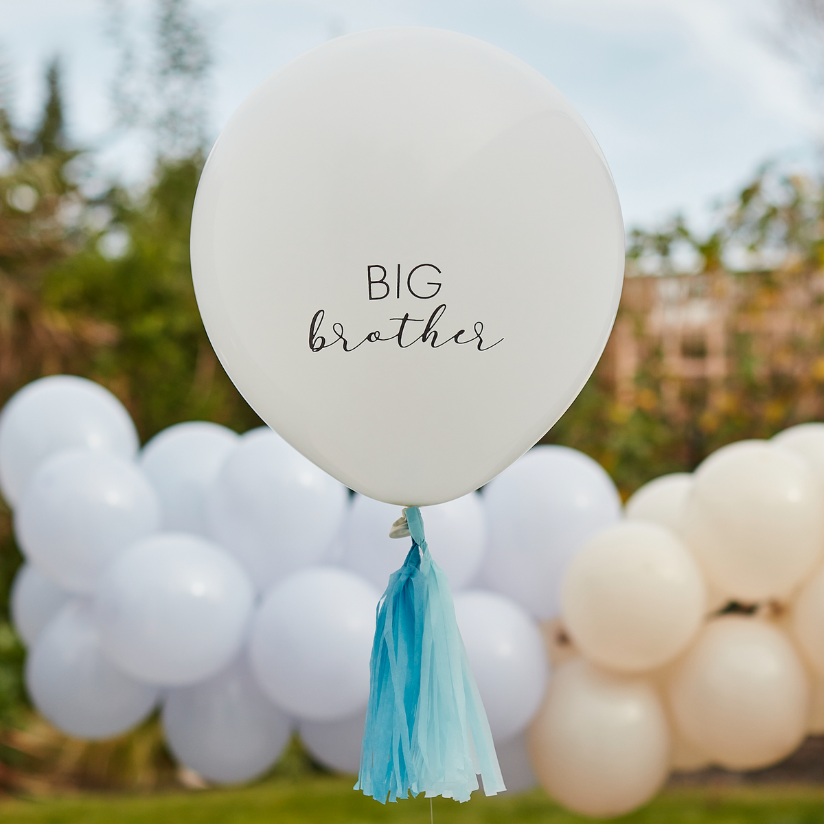 Big Brother Balloon with Blue Tassels
