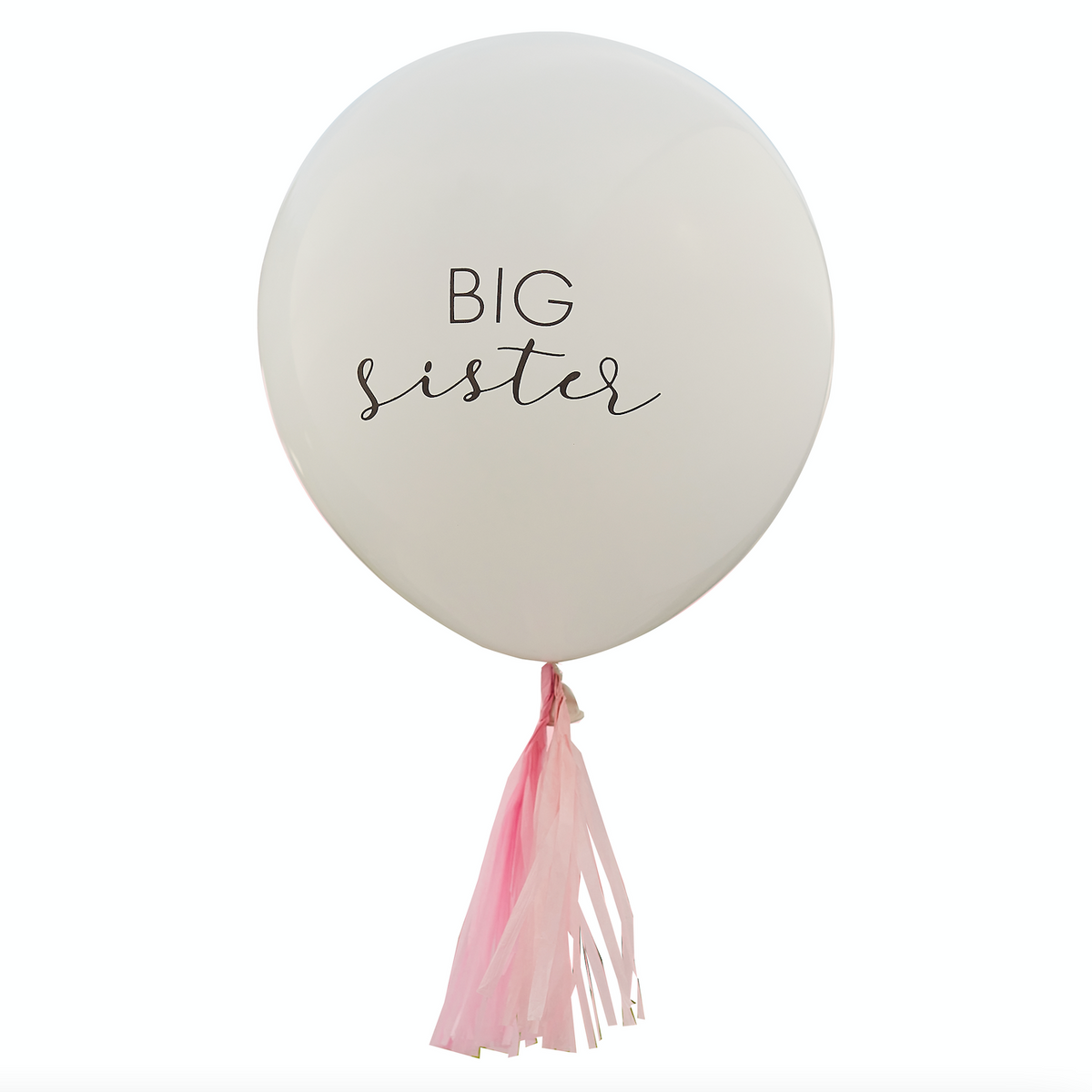 Big Sister Balloon with Pink Tassels