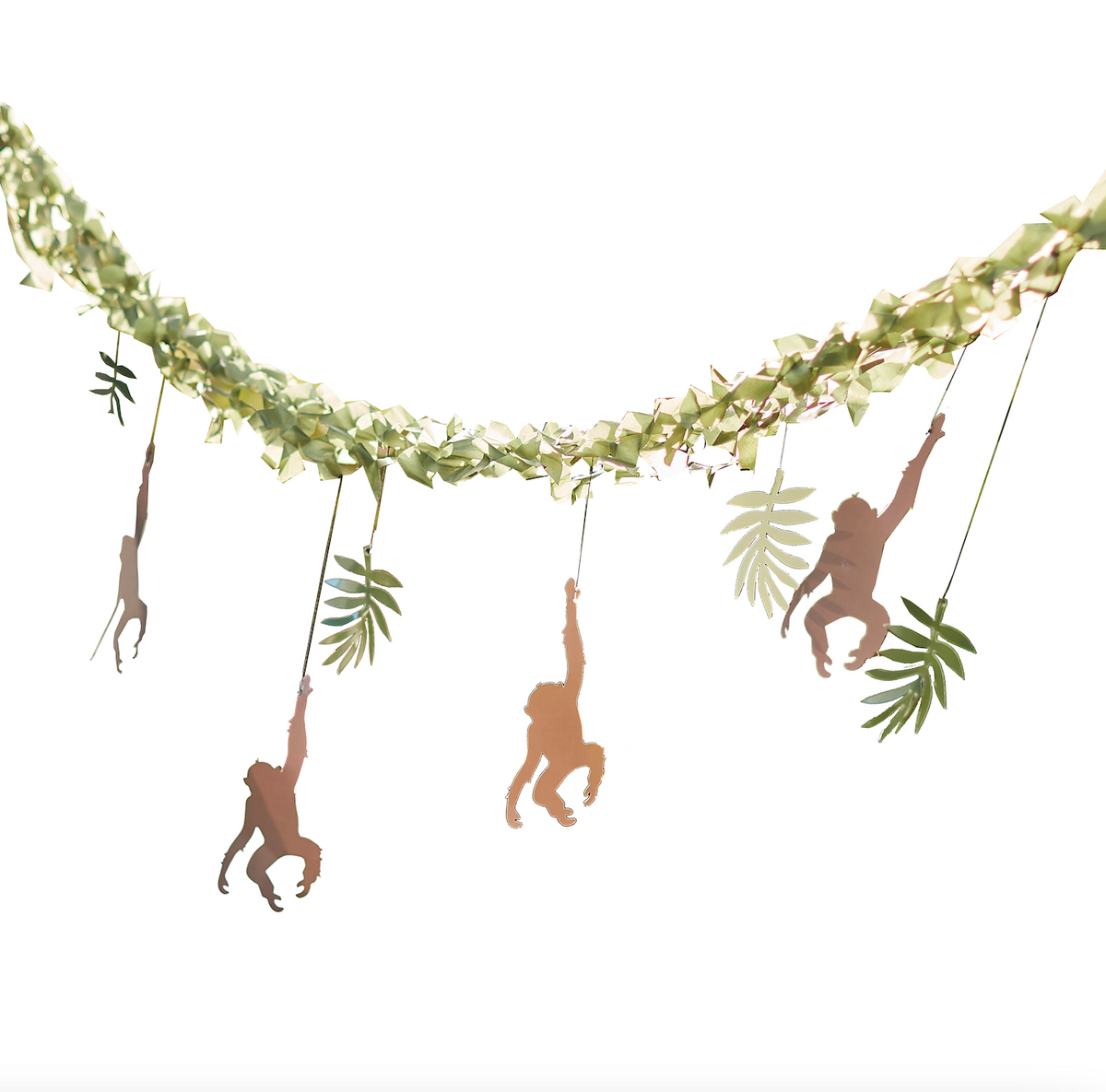 Monkey &amp; Leaf Jungle Bunting Backdrop