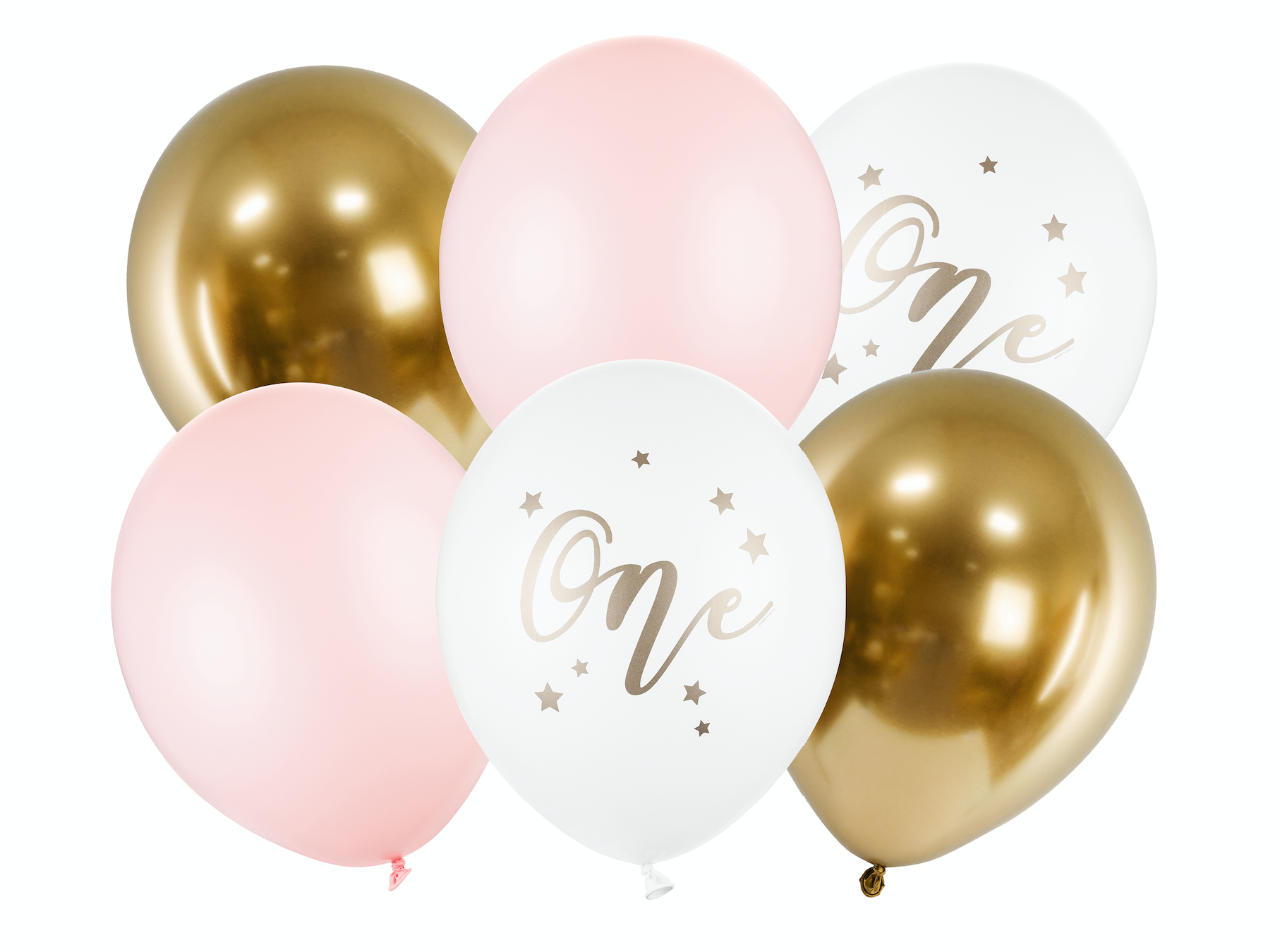 Pink & Gold 1st Birthday Balloon Bouquet