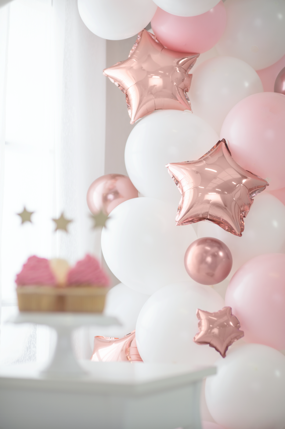 Mini Rose Gold Star Balloon