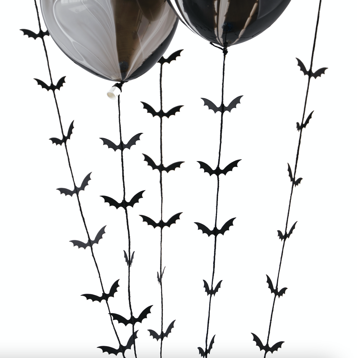 Black Bat Halloween Balloon Tails