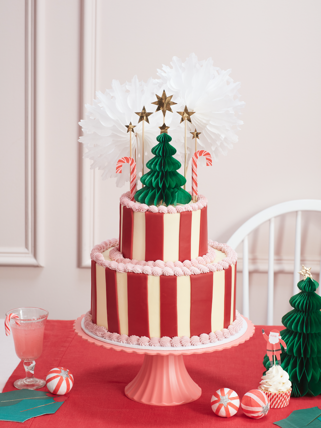 Christmas Honeycomb Cake Topper Set