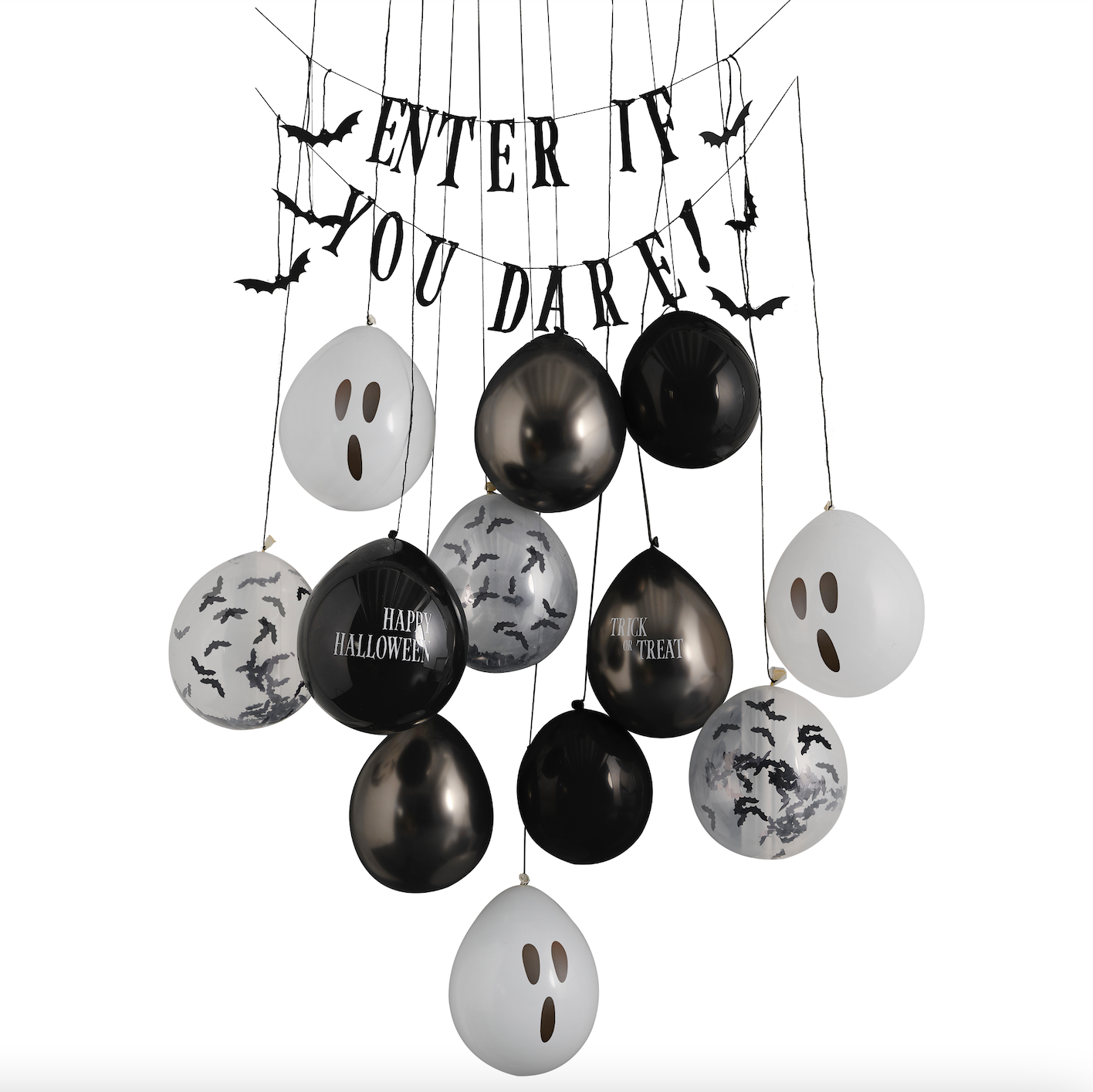 Enter If You Dare Halloween Door Decoration Kit with Balloons, Bunting & Bats