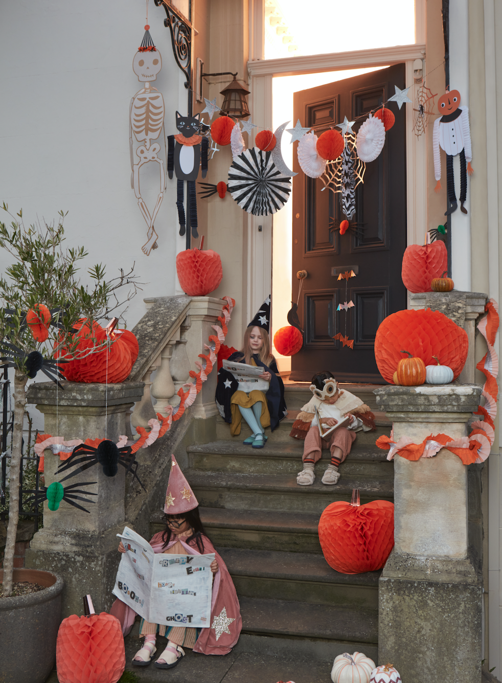 Halloween Honeycomb Shapes Garland Meri Meri