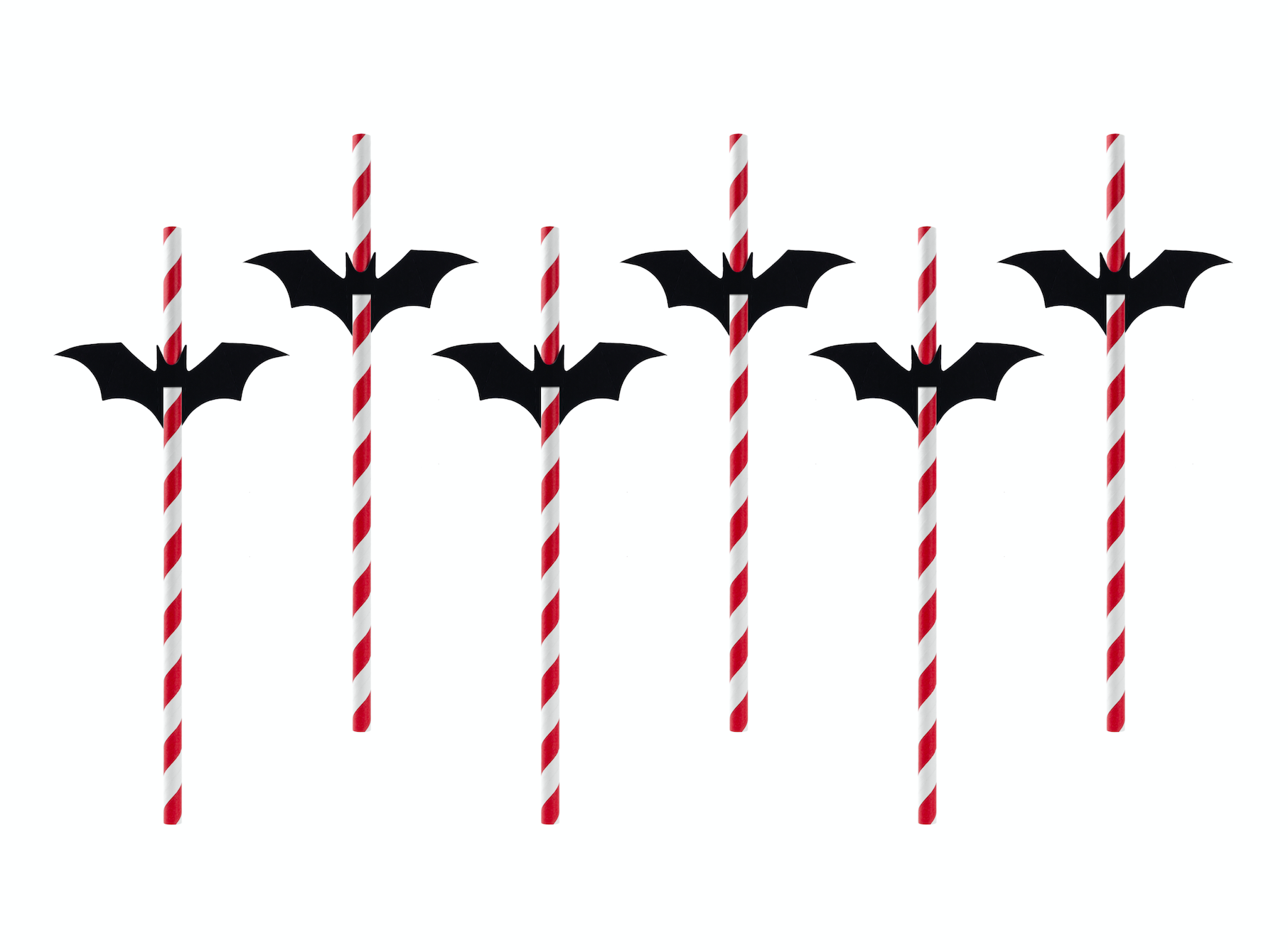 Spooky Bat Straws