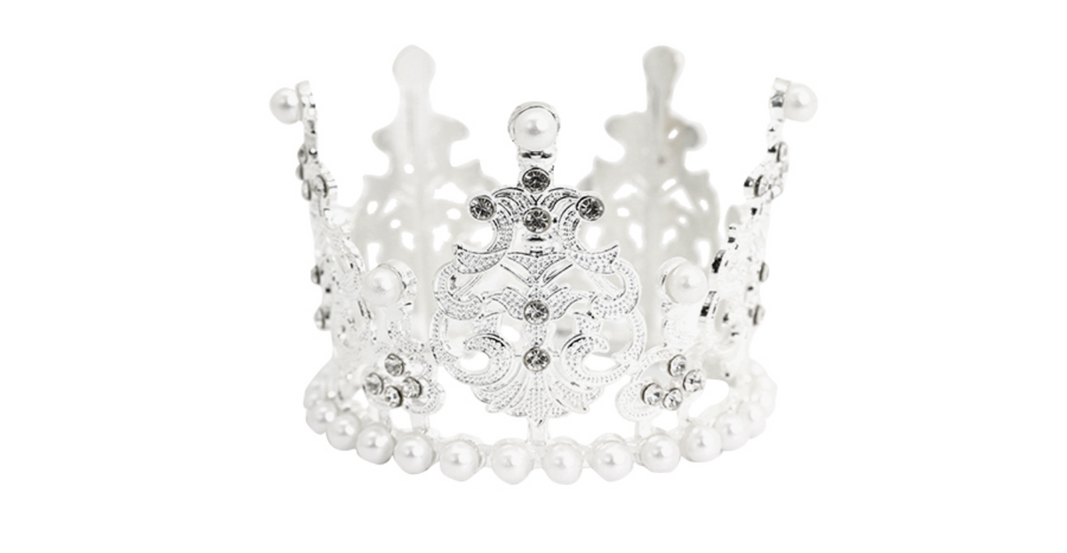 Silver Pearl Tiara Crown