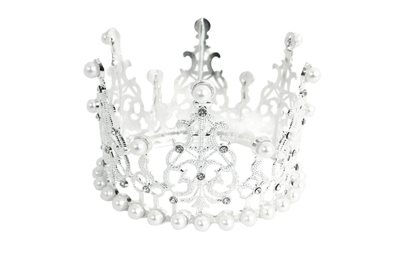Silver Pearl Tiara Crown