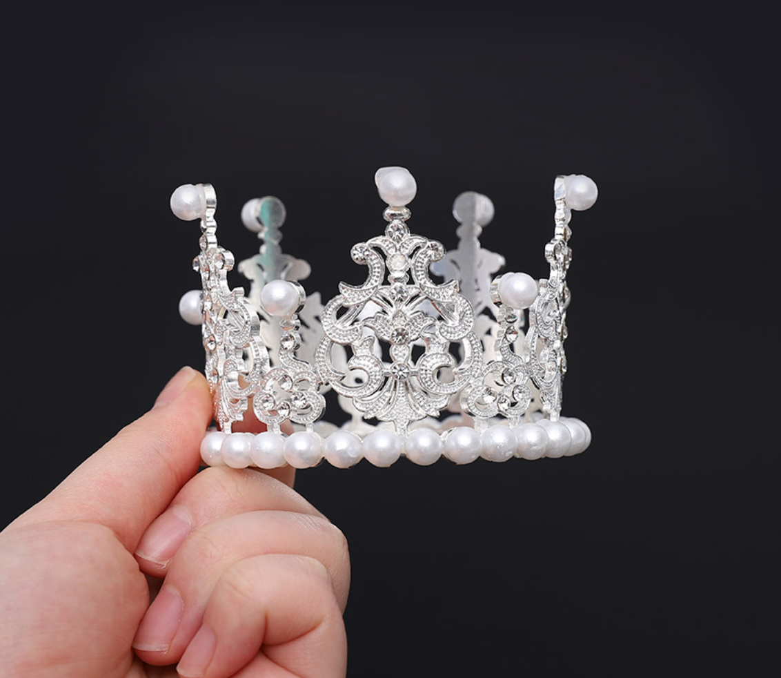 Silver Pearl Tiara Crown