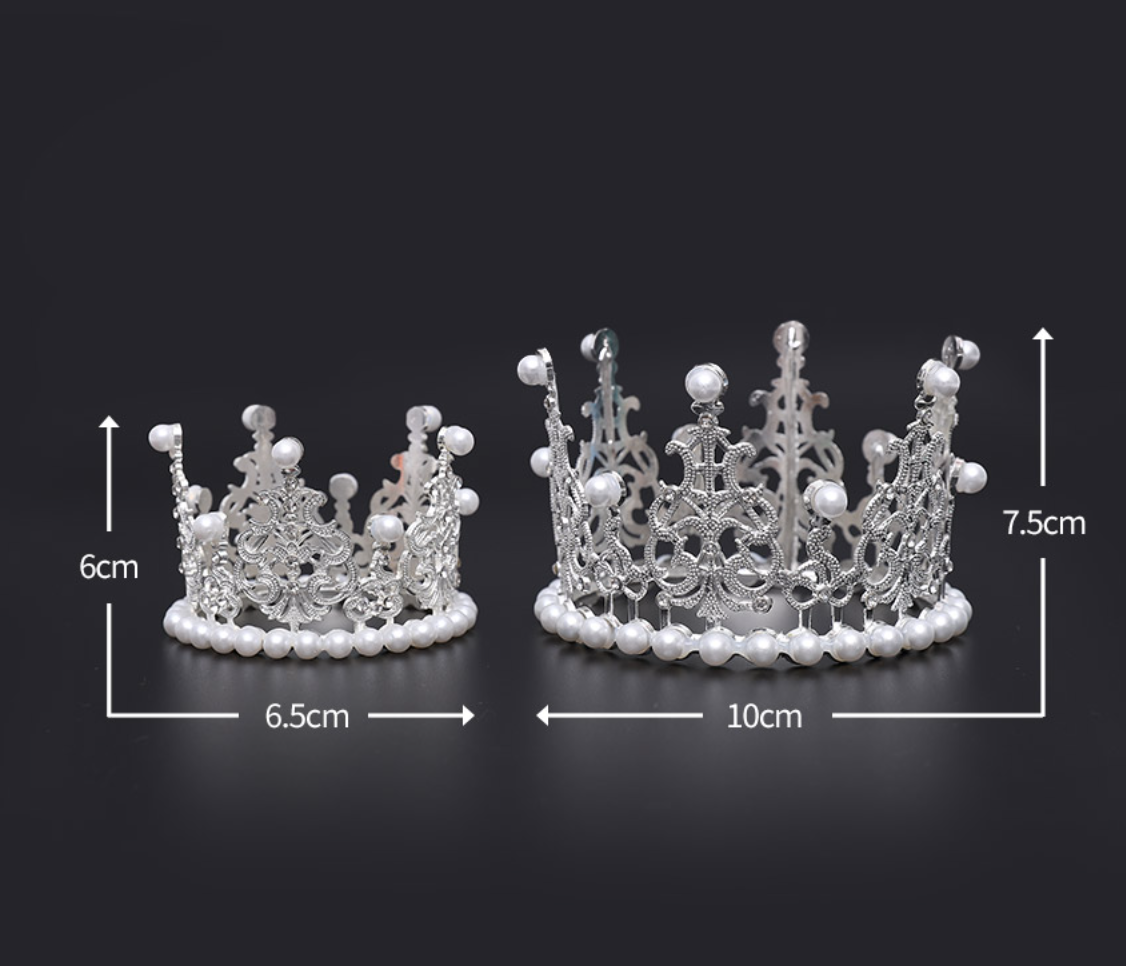 Silver Pearl Tiara Crown