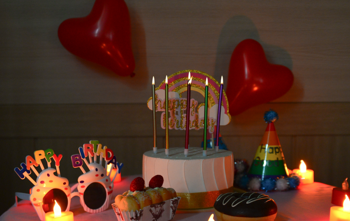 Metallic Birthday Candles with Holders