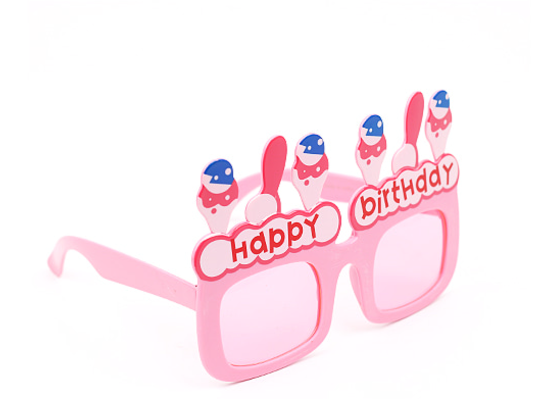 Pink Birthday Ice Cream Glasses