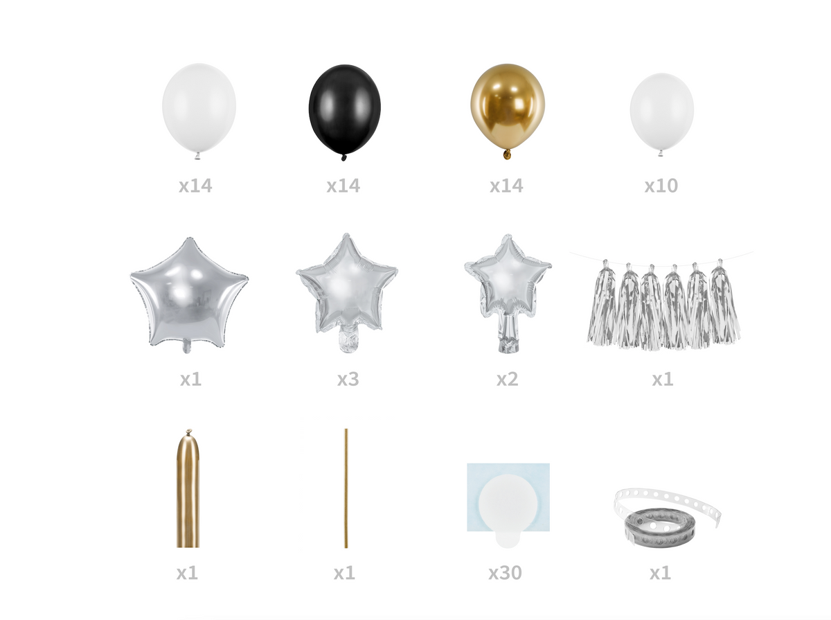 Metallic Stars Balloon Garland Kit