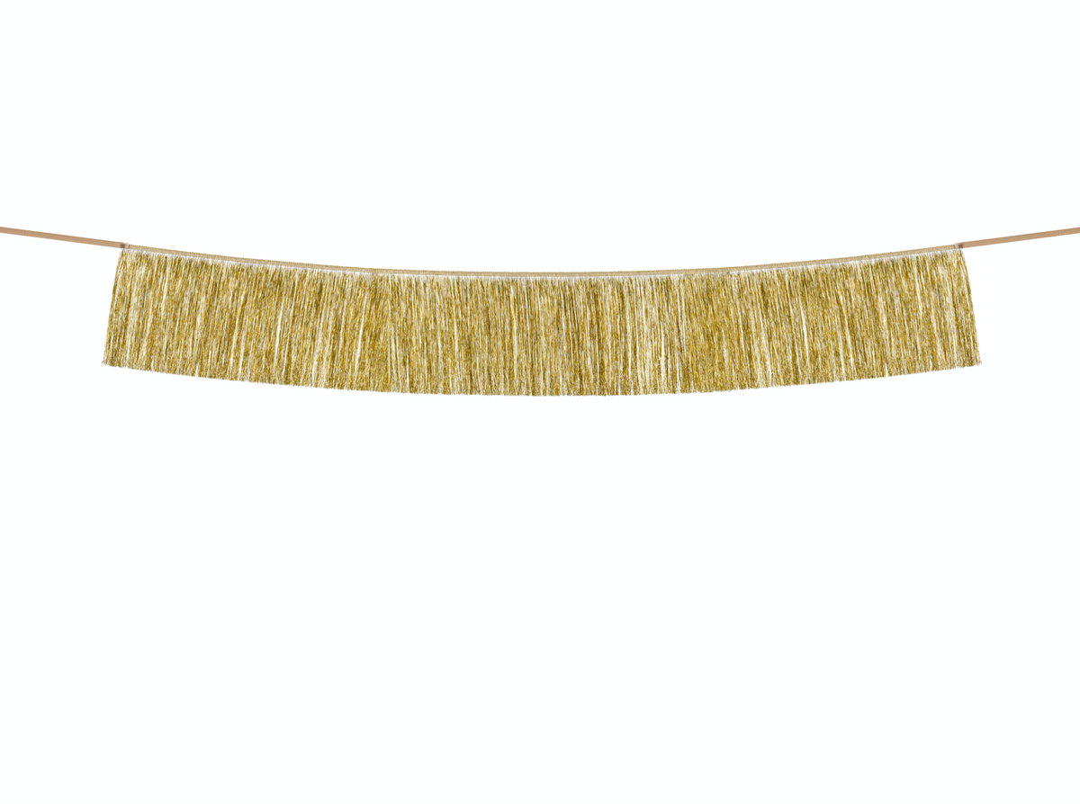Gold Tinsel Fringe Garland