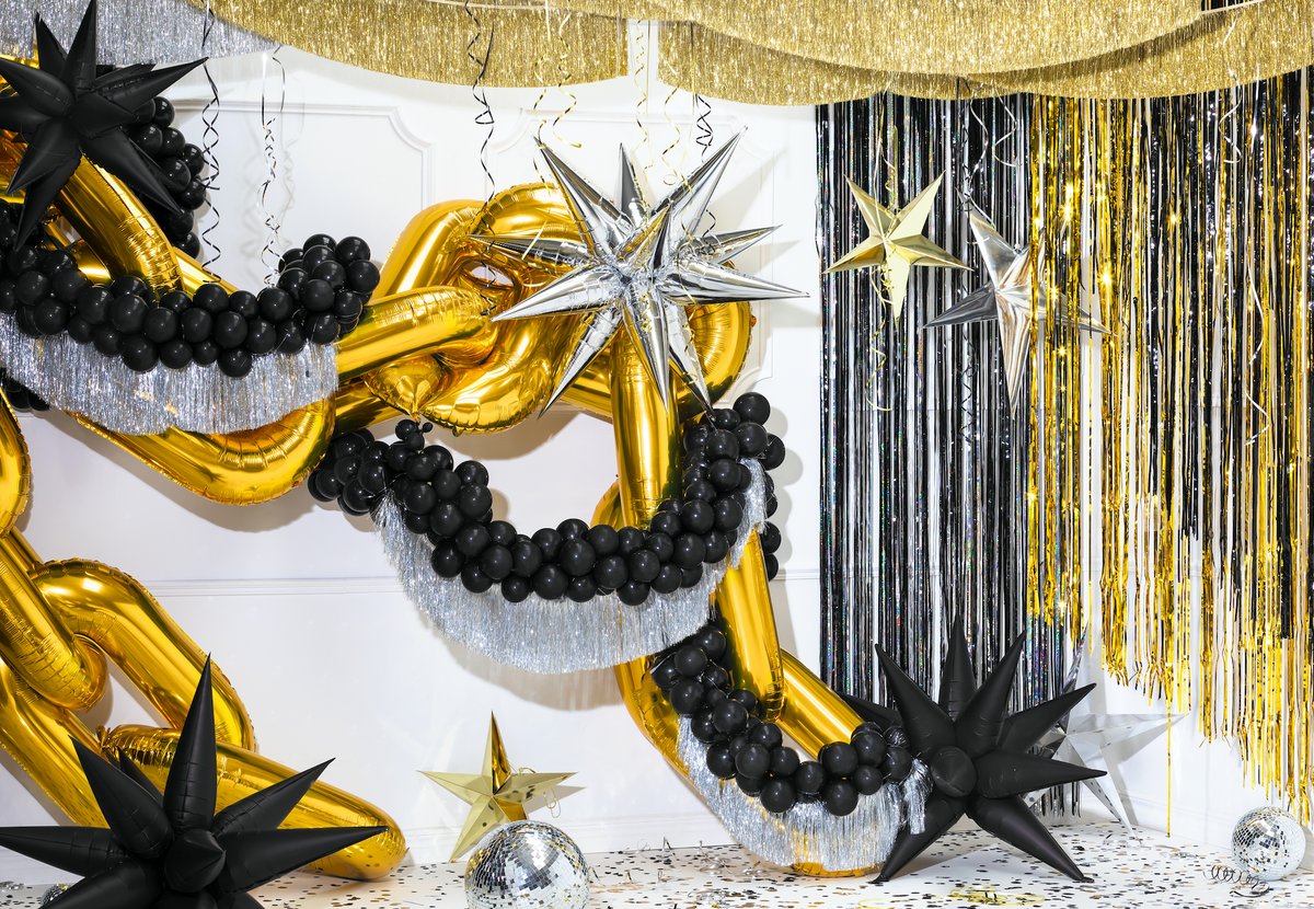 Silver Tinsel Fringe Garland